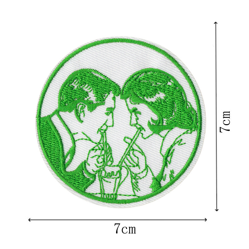 Wholesale Bar theme colorful English letter embroidered patch